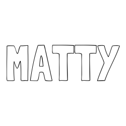 Online Created Coloring Page - MATTY Coloring Page