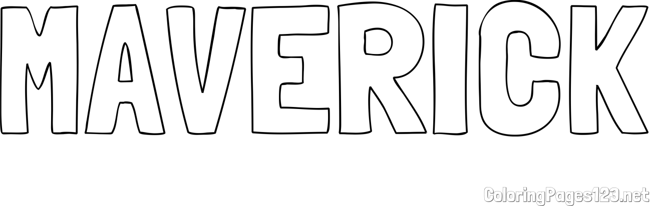MAVERICK Coloring Page