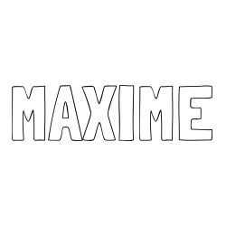 Online Created Coloring Page - MAXIME Coloring Page