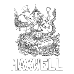 Online Created Coloring Page - MAXWELL Coloring Page and Abstract Elephant and Dragon Coloring Page