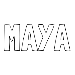 Online Created Coloring Page - MAYA Coloring Page