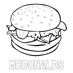 Online Created Coloring Page - MCDONALDS Coloring Page alongside Big Mac Coloring Page for Kids