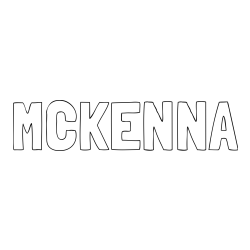 MCKENNA Coloring Page