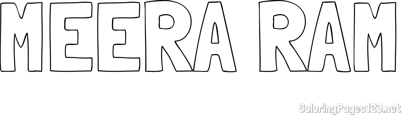 MEERA RAM Coloring Page