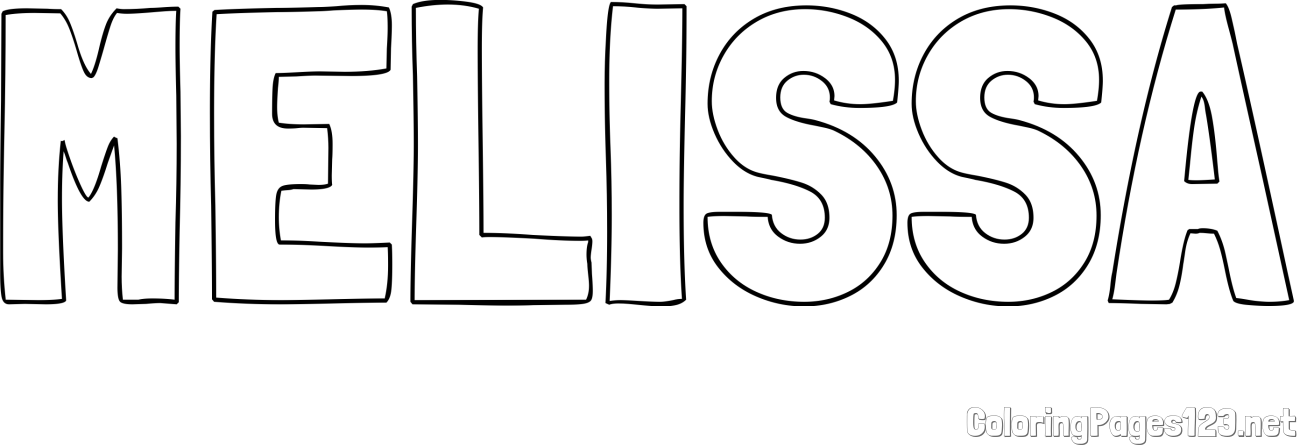 MELISSA Coloring Page