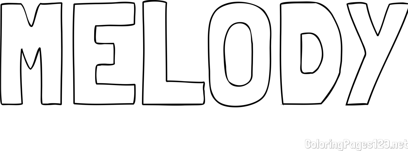 MELODY Coloring Page