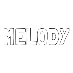 Online Created Coloring Page - MELODY Coloring Page