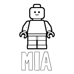 Online Created Coloring Page - MIA Coloring Page and Easy LEGO Character Coloring Page
