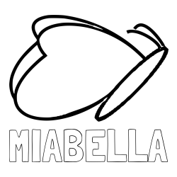 Online Created Coloring Page - MIABELLA Coloring Page and Butterfly Coloring Page for Preschool