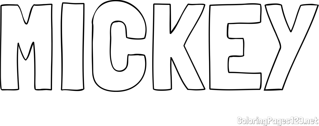 MICKEY Coloring Page
