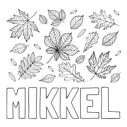 Online Created Coloring Page - MIKKEL Coloring Page and Autumn Leaves Coloring Page
