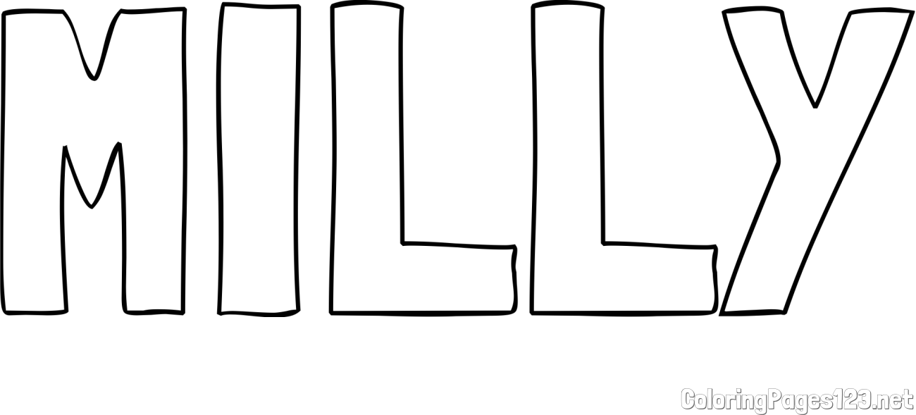 MILLY Coloring Page