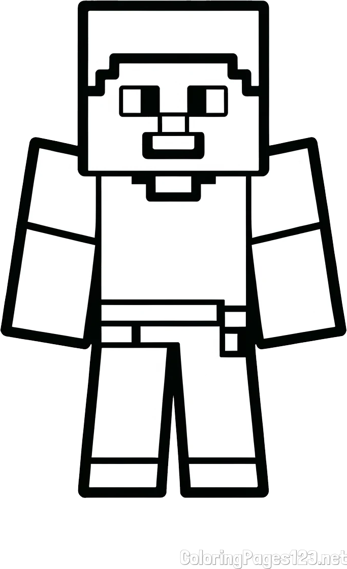 Minecraft Steve Colouring Pictures Minecraft Steve Colouring Pictures
