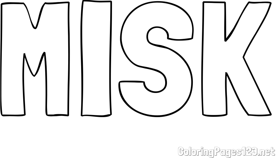 MISK Coloring Page