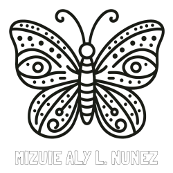 Online Created Coloring Page - MIZUIE ALY L. NUNEZ Coloring Page and Butterfly Coloring Page (Simple)