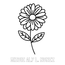 Online Created Coloring Page - MIZUIE ALY L. NUNEZ Coloring Page and Flower Coloring Page