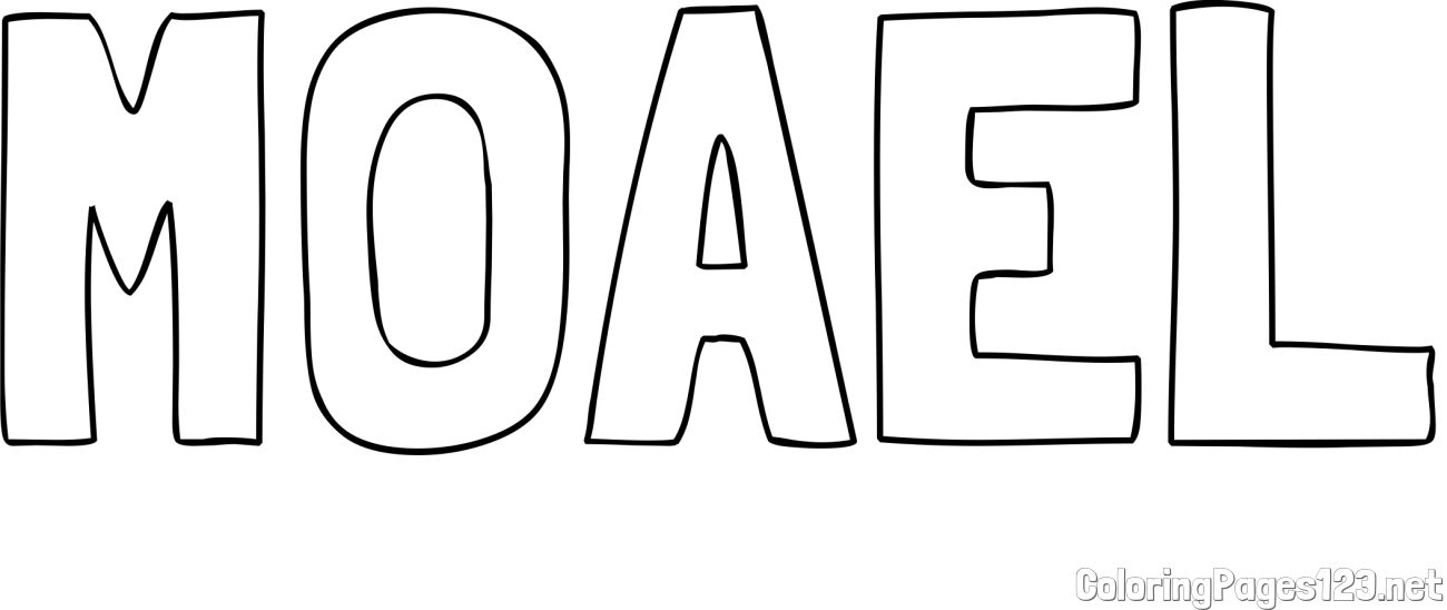 MOAEL Coloring Page