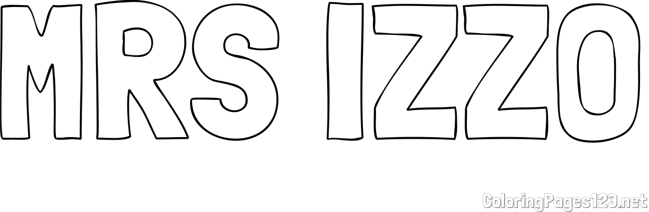 MRS IZZO Coloring Page