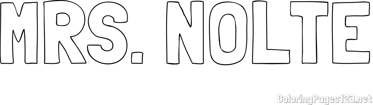 MRS. NOLTE Coloring Page