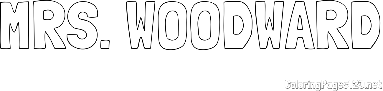 MRS. WOODWARD Coloring Page