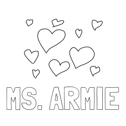 Online Created Coloring Page - MS. ARMIE Coloring Page and Coloring page of hearts 😍