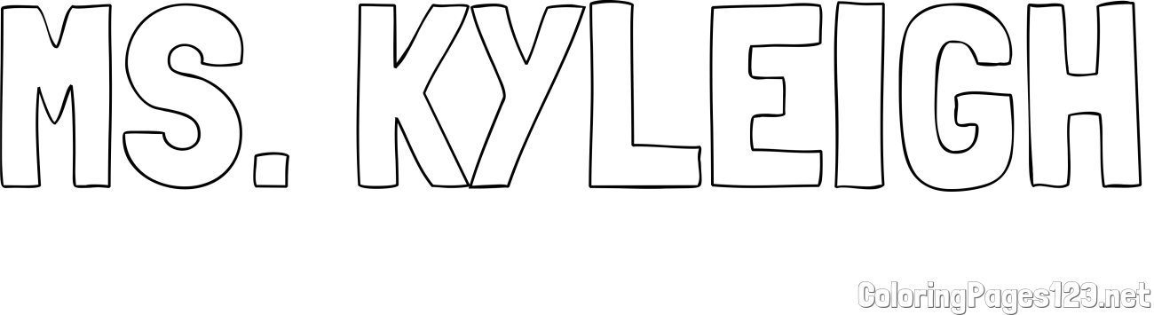 MS. KYLEIGH Coloring Page
