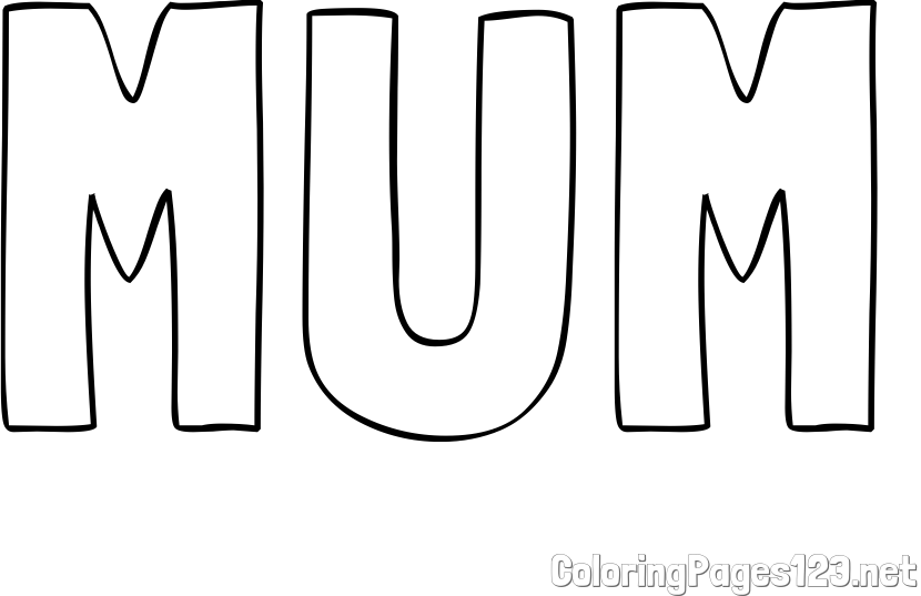 MUM Coloring Page