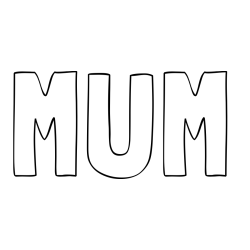Online Created Coloring Page - MUM Coloring Page