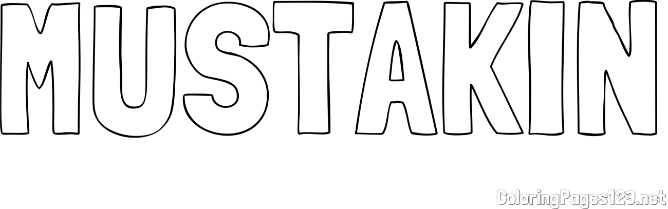 MUSTAKIN Coloring Page