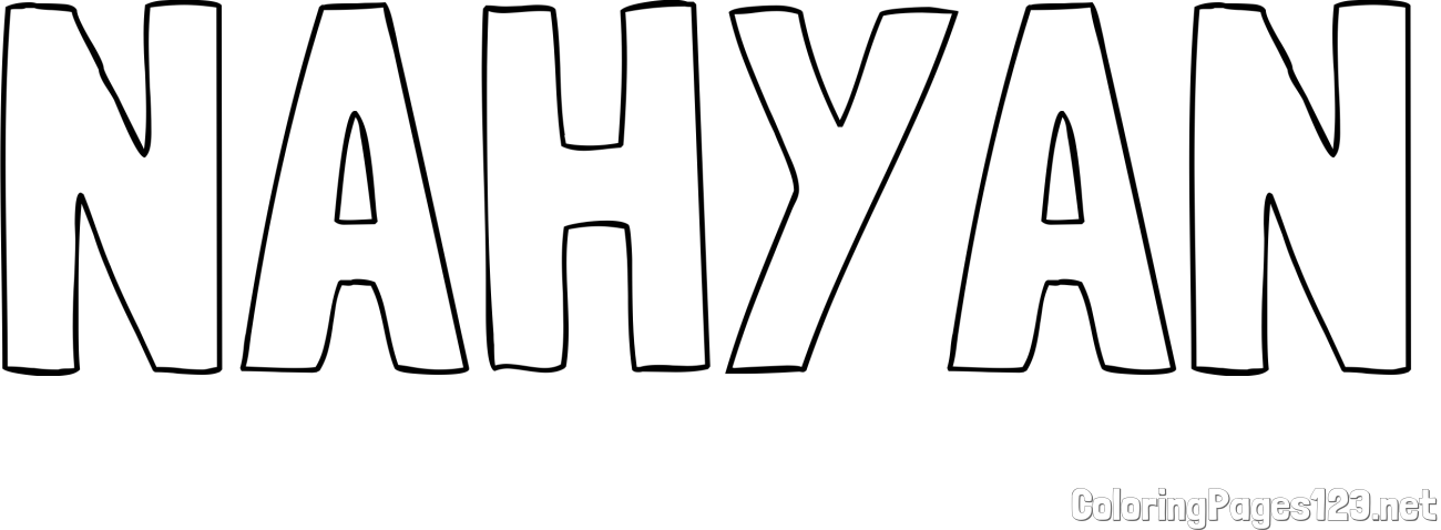 NAHYAN Coloring Page