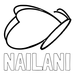 Online Created Coloring Page - NAILANI Coloring Page and Butterfly Coloring Page for Preschool