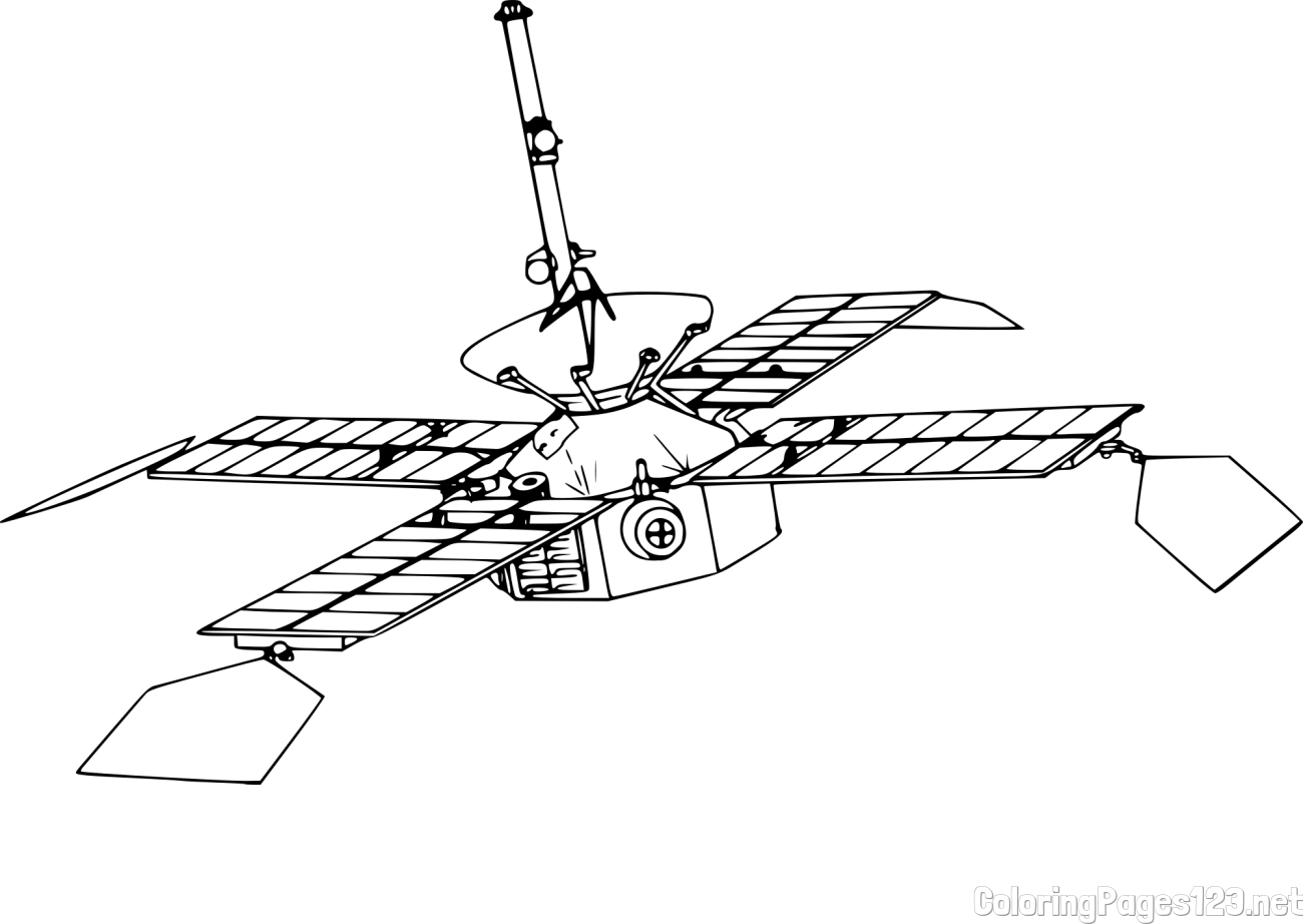 NASA Space Probe Coloring Page