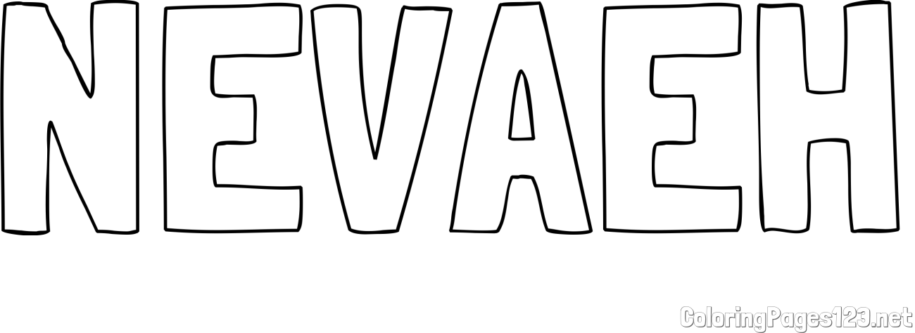 NEVAEH Coloring Page