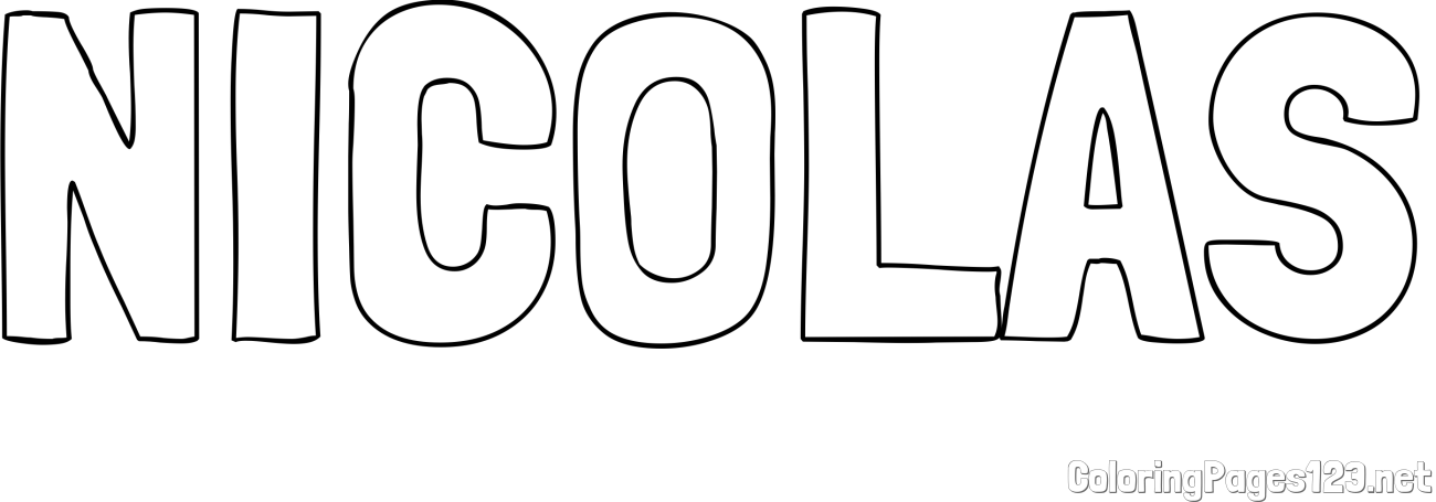 NICOLAS Coloring Page