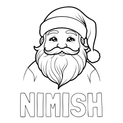 Online Created Coloring Page - NIMISH Coloring Page alongside Simple and Cute Santa Claus Coloring Page