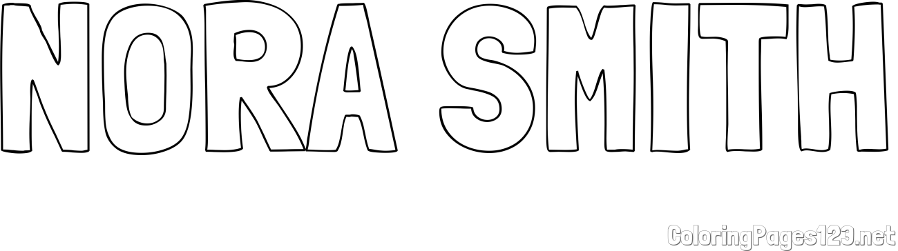 NORA SMITH Coloring Page