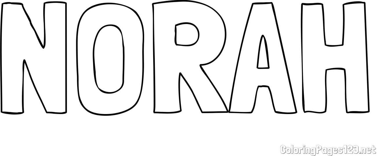 NORAH Coloring Page