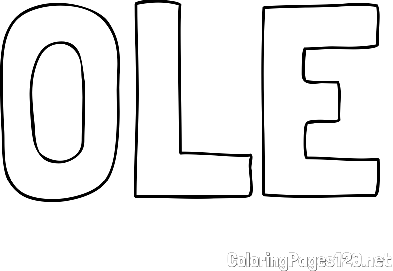 OLE Coloring Page