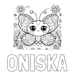 Online Created Coloring Page - ONISKA Coloring Page and Cute Butterfly Coloring Page