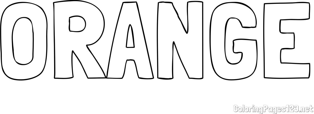 ORANGE Coloring Page