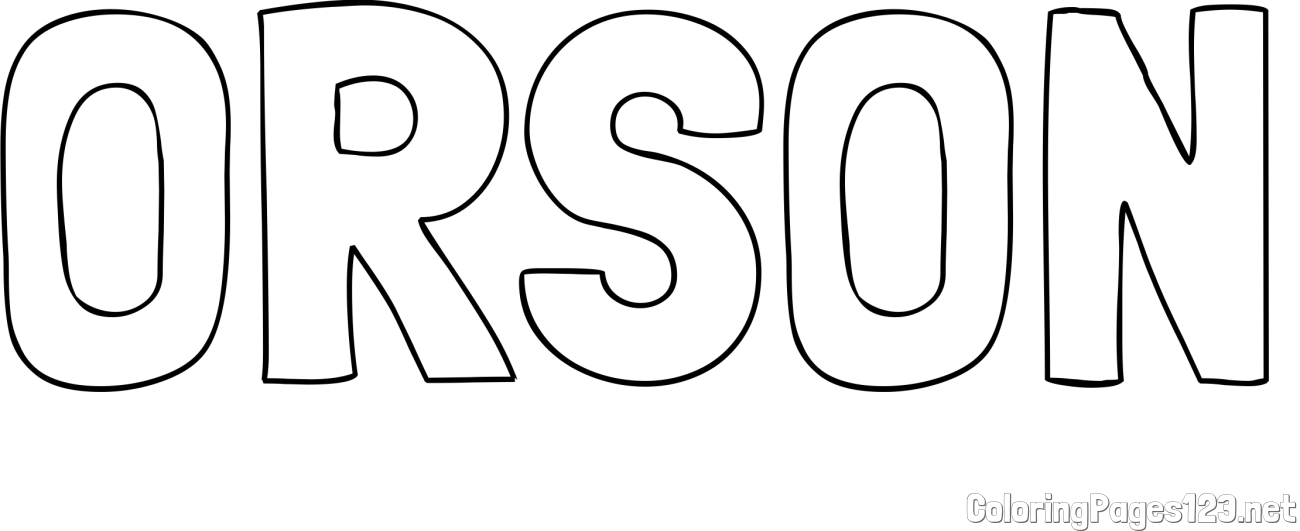 ORSON Coloring Page