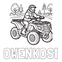 Online Created Coloring Page - OWENKOSI Coloring Page and Motorist on ATV Coloring Page