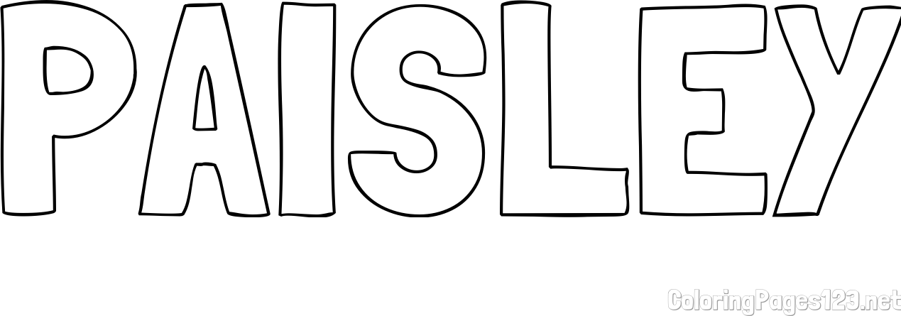 PAISLEY Coloring Page