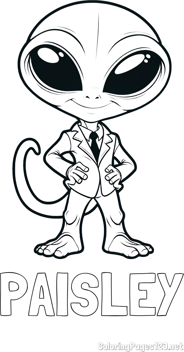 PAISLEY Coloring Page and Alien Coloring Page