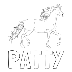 Online Created Coloring Page - PATTY Coloring Page and Beautiful Unicorn Coloring Page