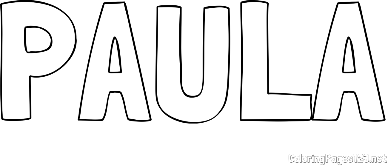 PAULA Coloring Page