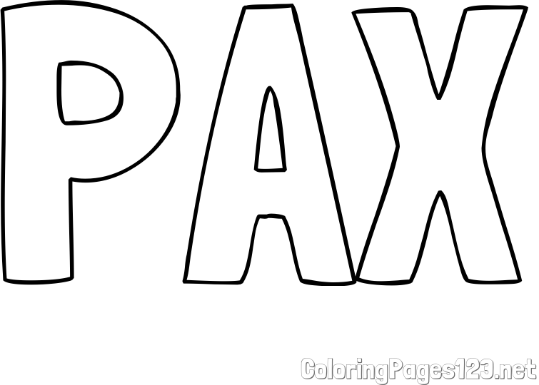 PAX Coloring Page