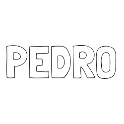 Online Created Coloring Page - PEDRO Coloring Page