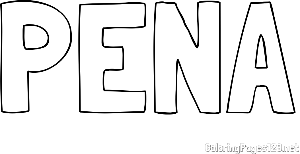 PENA Coloring Page