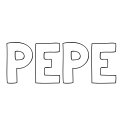Online Created Coloring Page - PEPE Coloring Page